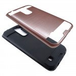 Wholesale LG Tribute 5 K7 Iron Shield Hybrid Case (Rose Gold)